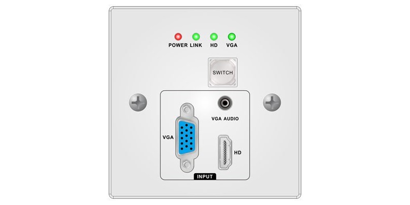 墙面安装型HDBaseT传输器