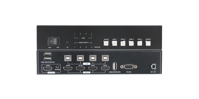 4K60 KVM HDMI四画面分割器如何提升会议室效率-碧云祥