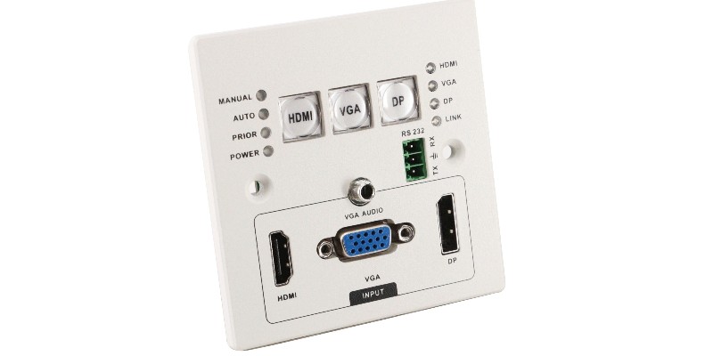 86面板HDBaseT网线传输器一款可以做信号切换的传输延长器