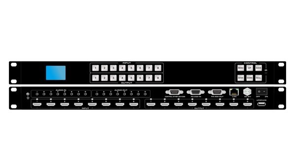 8进8出 4k60 HDMI无缝切换分割拼接矩阵