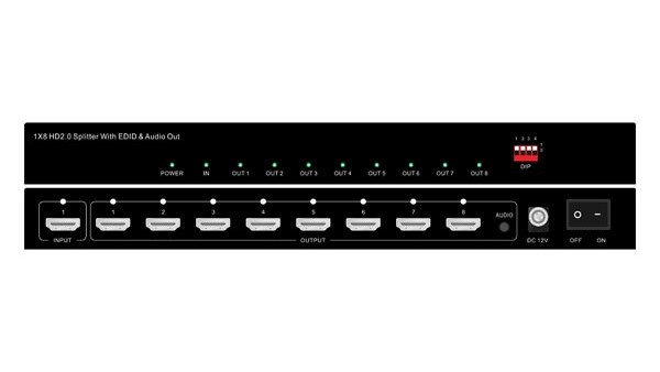 4K60 HDMI分配器1进8出-碧云祥