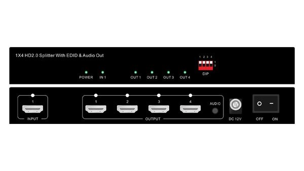 4K60 HDMI分配器 1进4出-碧云祥
