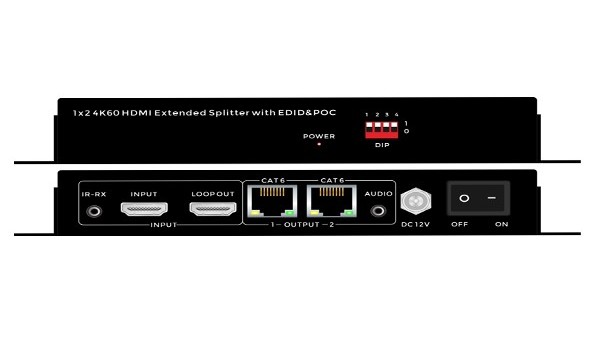 4K60 HDMI1分2分配延长器发射