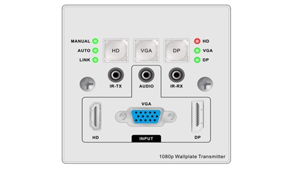 LHDT 86面板墙插传输器发射HDMI+VGA+DP-碧云祥
